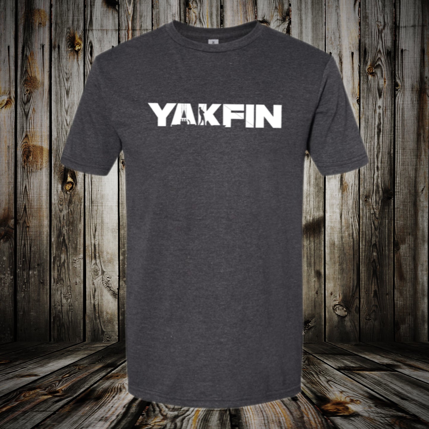 YakFin Logo T-Shirt - Heather Black